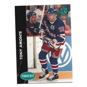 1992 French Parkhurst Tony Amonte New York Rangers Rookie Card [h34]